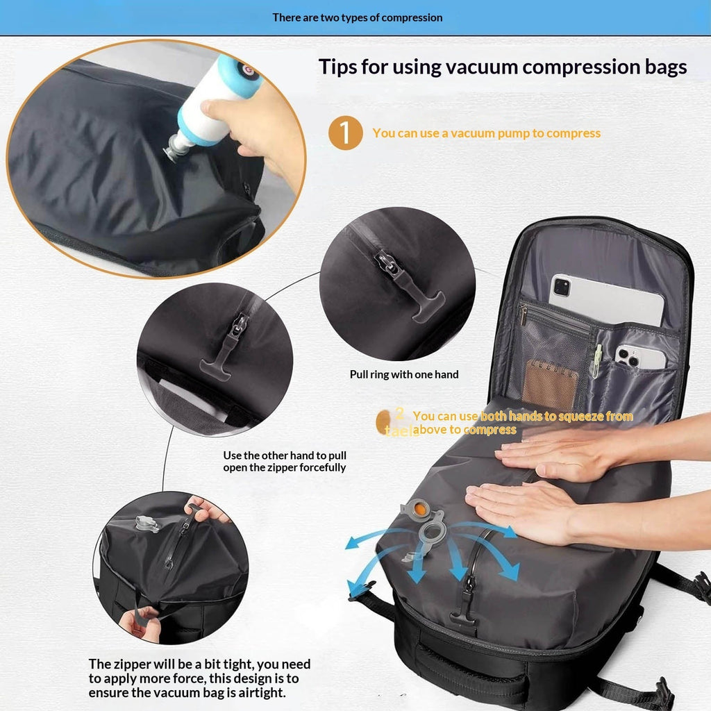 Men's Waterproof Laptop Backpack | Travel & Business Nylon Bag with Dry-Wet Separation