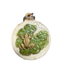 Trish McFerran Frog on Lilypad  Encaustic Art Ornament