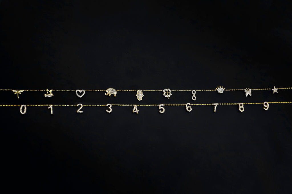 Crown Charm Custom Initial Bracelet