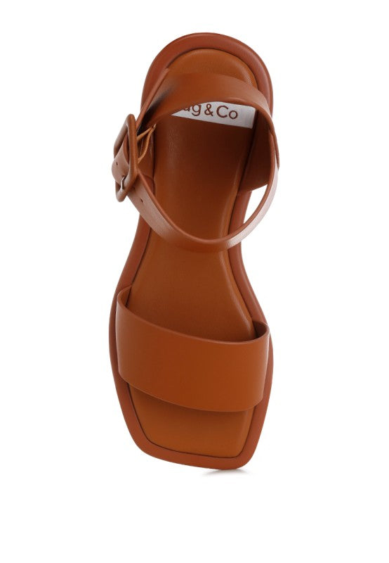 Tayana Chunky Buckle Strap Flats