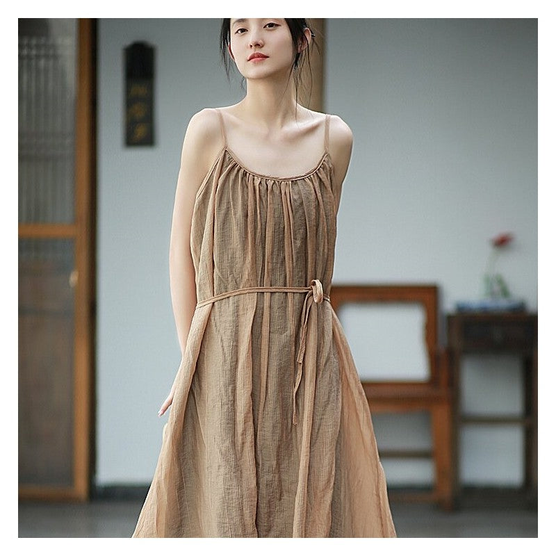 Casual and Elegant Solid Color Camisole Dress