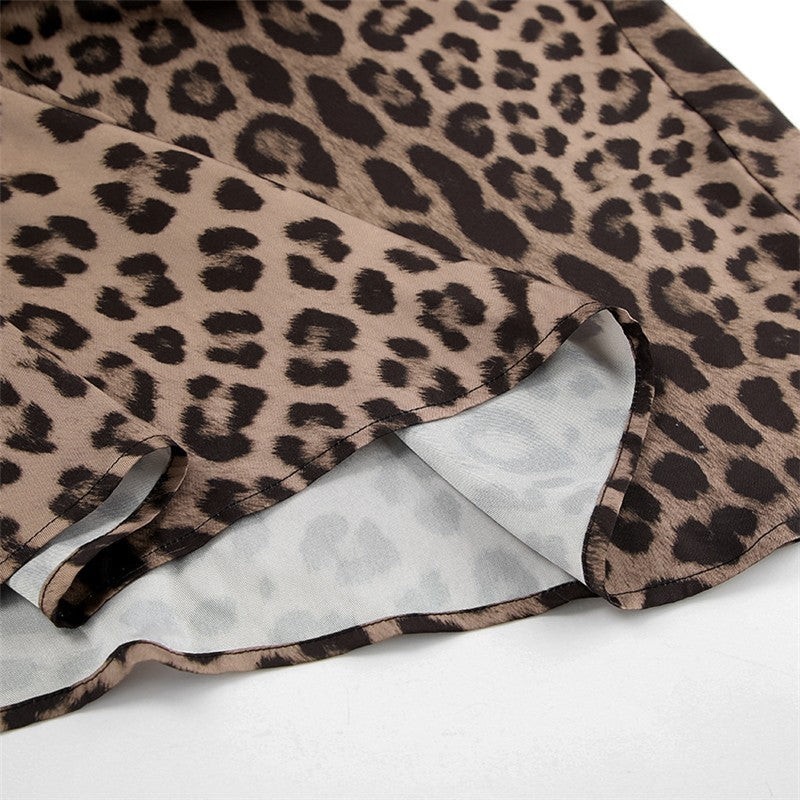 Fashionable Leopard Print Bodycon Mermaid Skirt