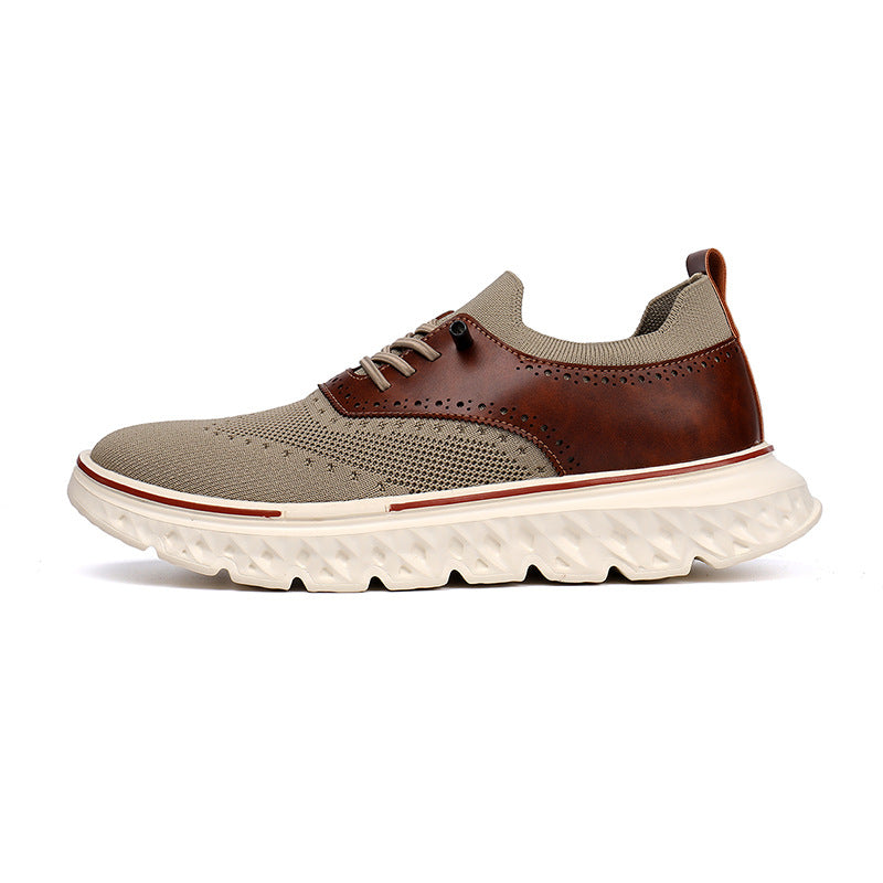 Men's Extra-Large Casual Sneakers – Breathable Microfiber Lace-Up Shoes | Sizes 39–48