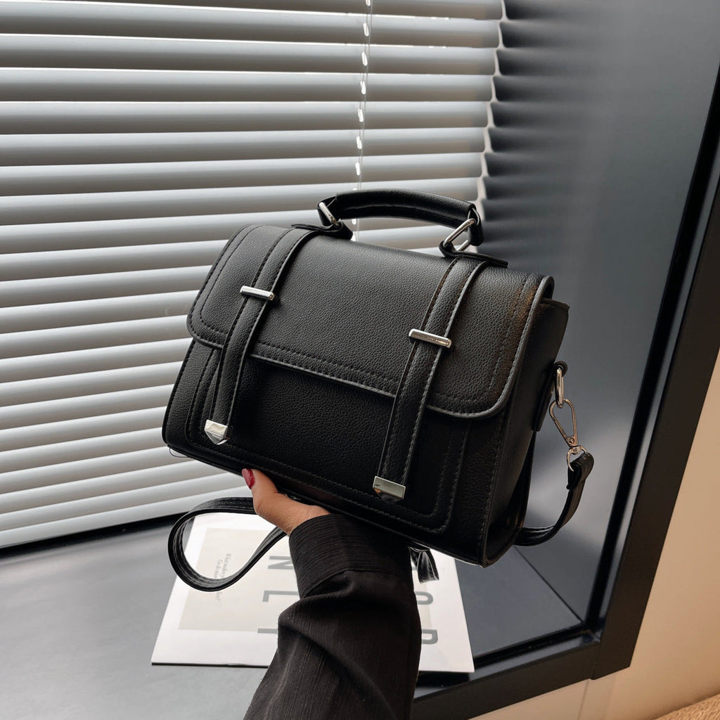 Women's Minimalist Crossbody Shoulder Bag - Versatile PU Leather Handbag with Multiple Compartments