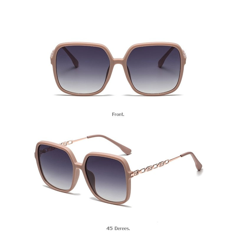 UV400 Sun Protection Fashion Square Frame Outdoor Polarized Sunglasses