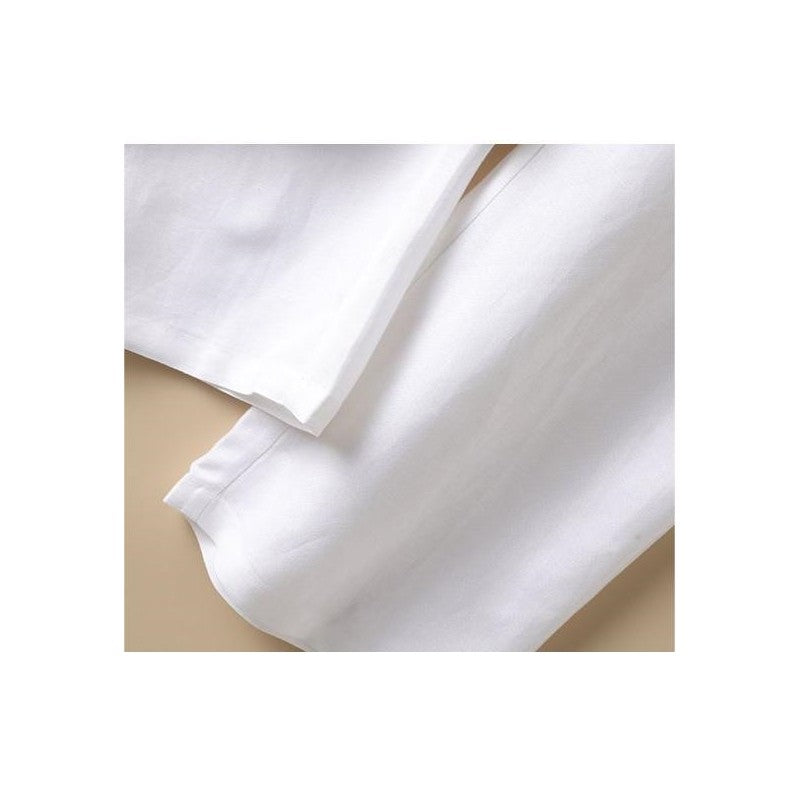 Women's High-Waisted Loose Cotton And Hemp Wide-Leg Casual Straight Pants