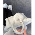 Fluffy Crossbody Bag for Women – Plush PVC Patchwork Shoulder Bag