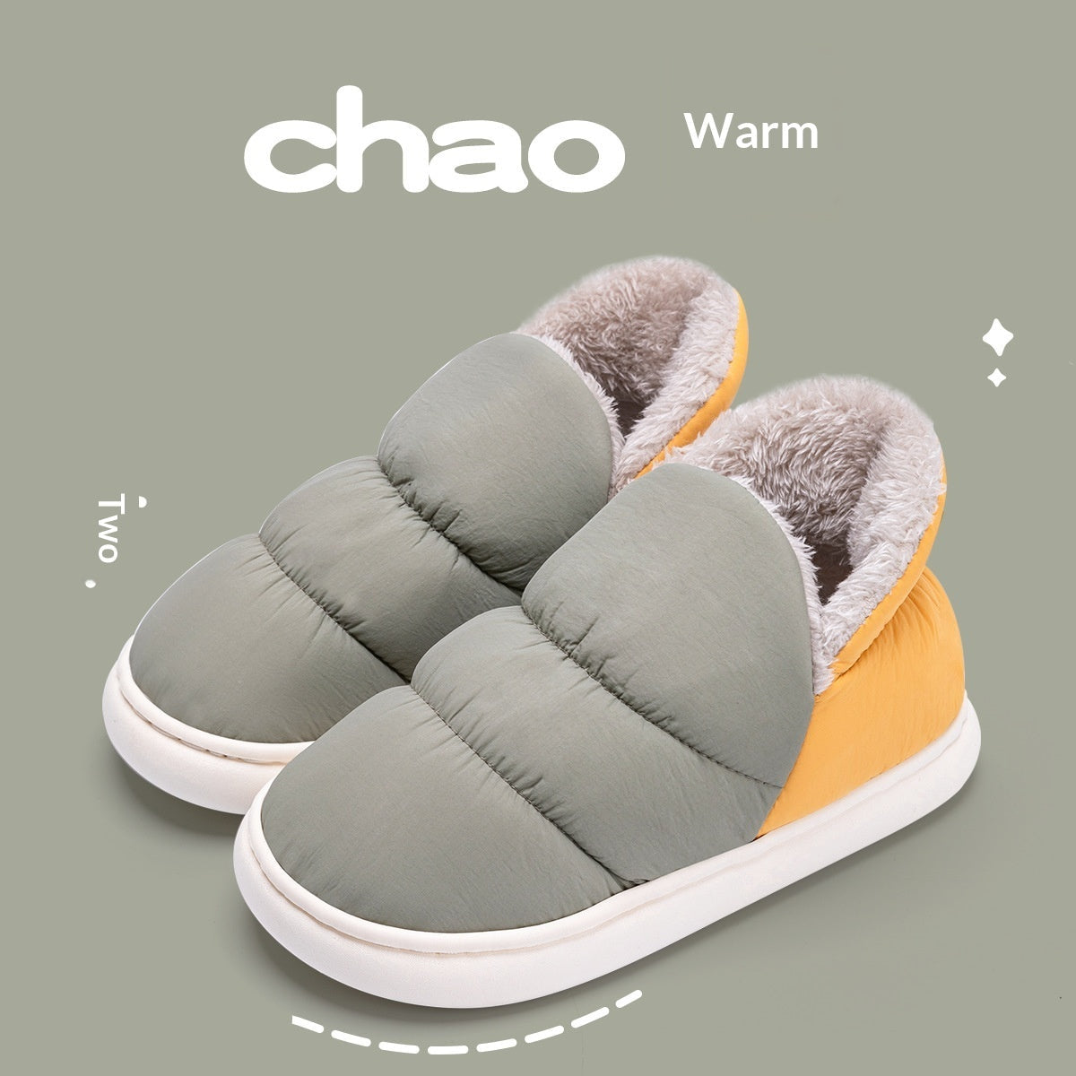 Women's Down-Filled Cotton Outdoor Shoes - Warm Non-Slip Winter Footwear