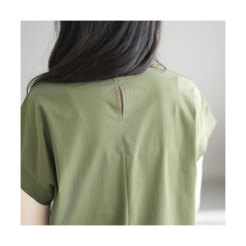 Relaxed Fit Hollow-Out Base Top - Effortless Style for a Youthful Look