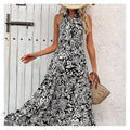 Floral Print Sleeveless Dress with High Waist for Ultimate Comfort