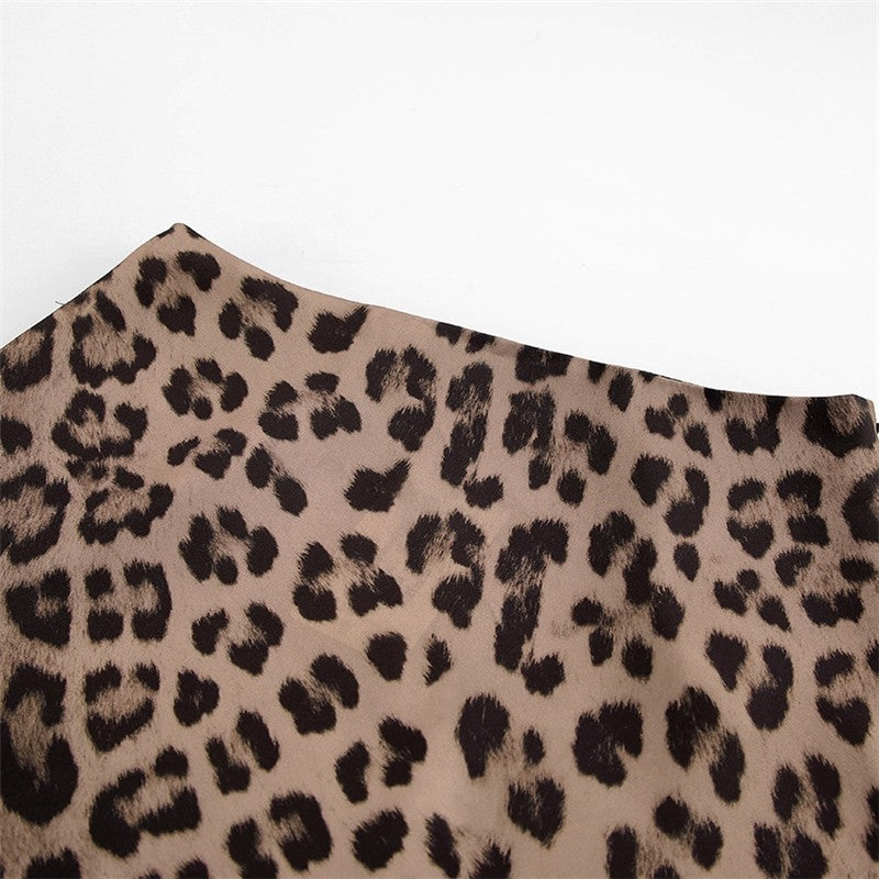 Fashionable Leopard Print Bodycon Mermaid Skirt