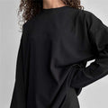 Relaxed Fit Solid Long Sleeve Tee