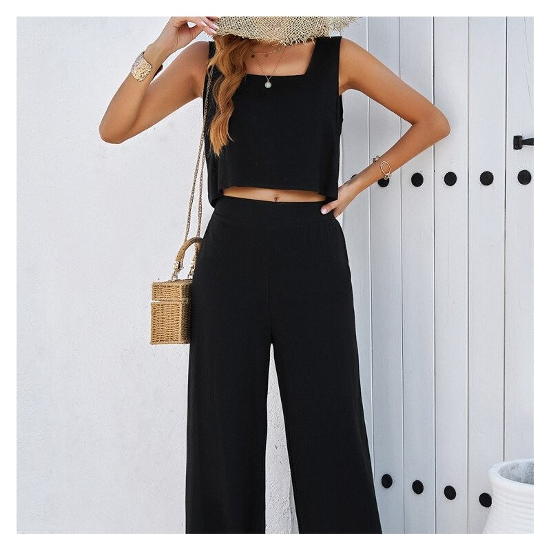 Casual and Chic Sleeveless Vest Set