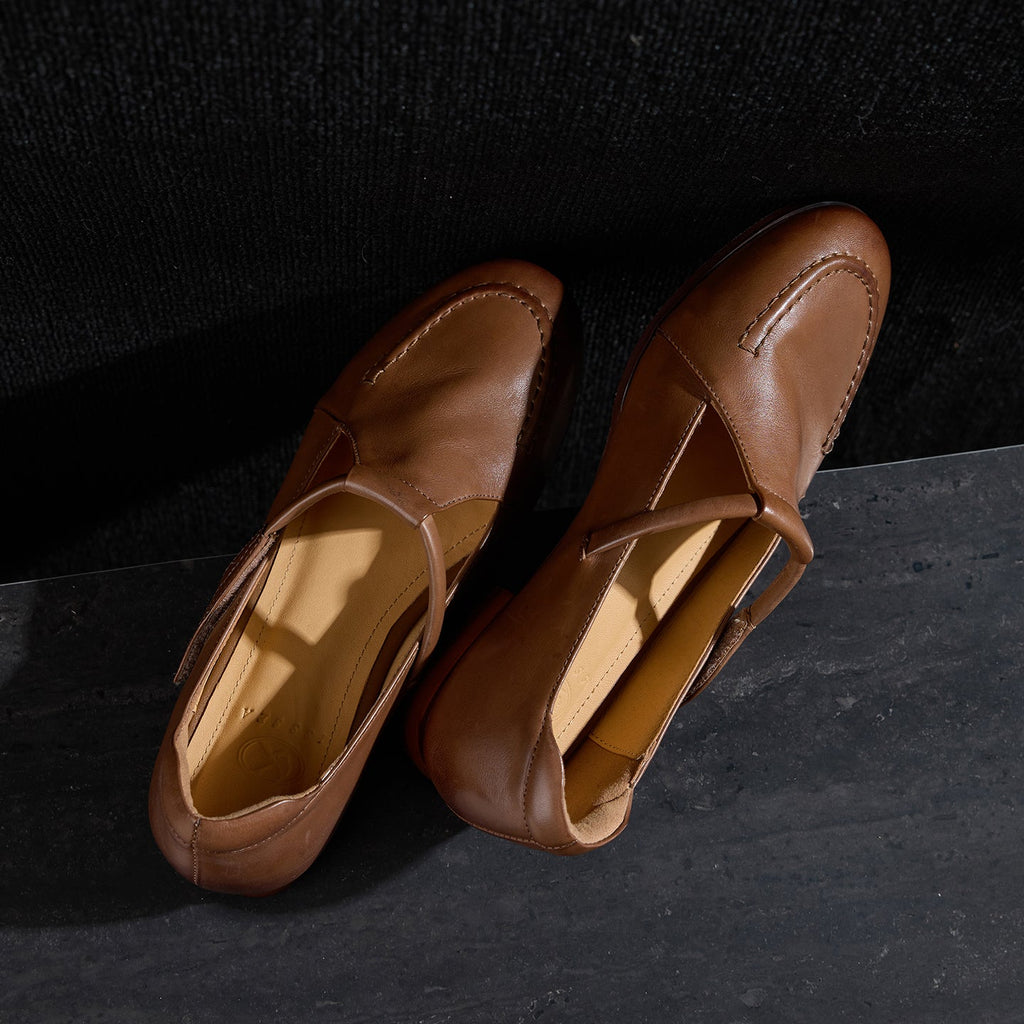 Full Grain Leather Mary Jane Flats