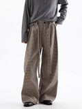 Men's Plaid Wide Leg Pants