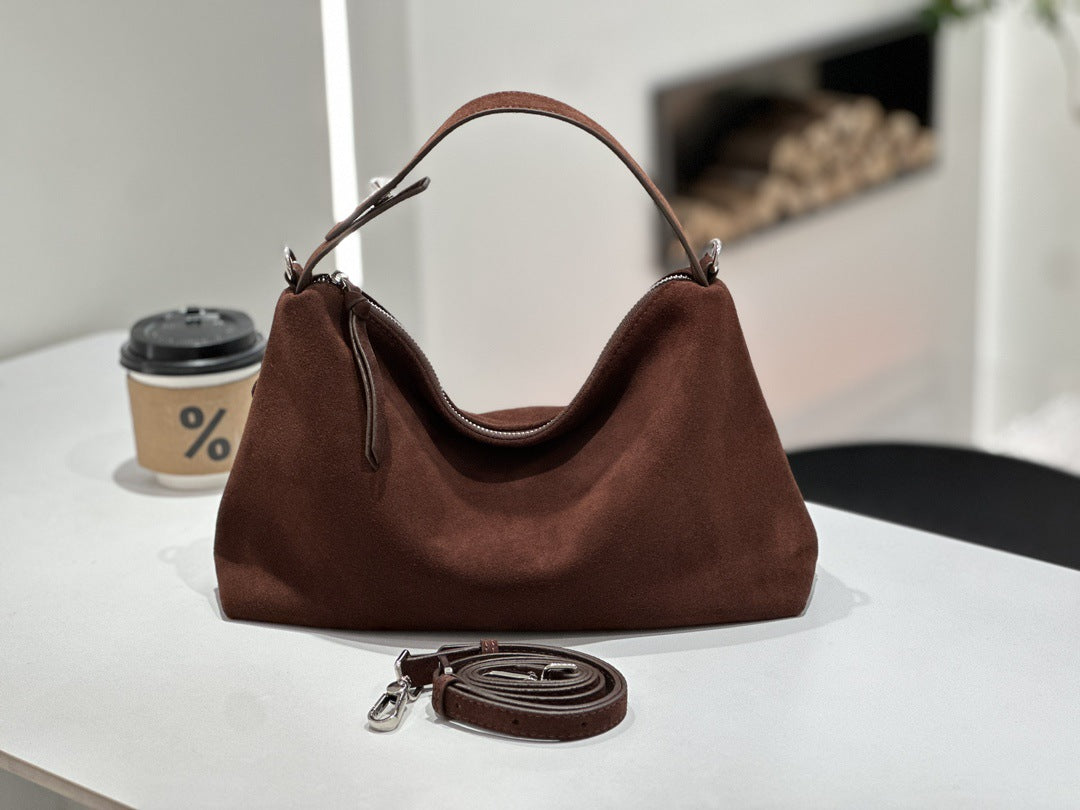 Genuine Leather Crossbody Tote Bag