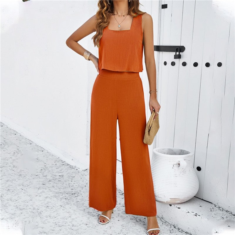 Casual and Chic Sleeveless Vest Set
