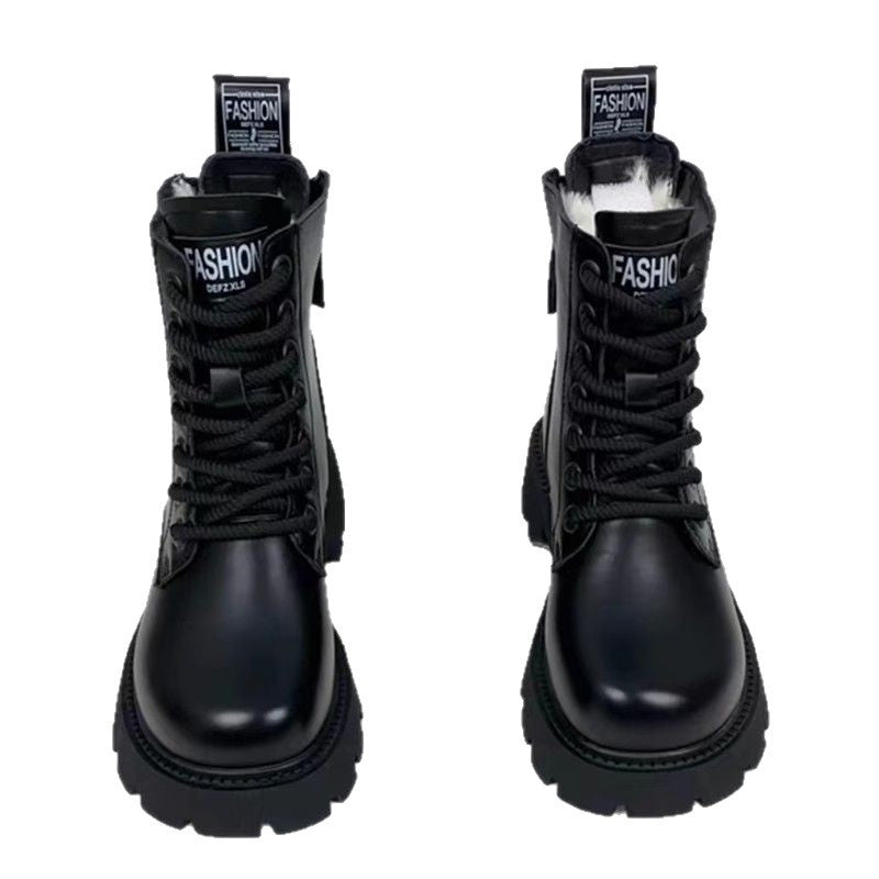 Women's Padded Insulated Winter Boots | Thick Sole, Side Zipper, Non-Slip – Black & Brown