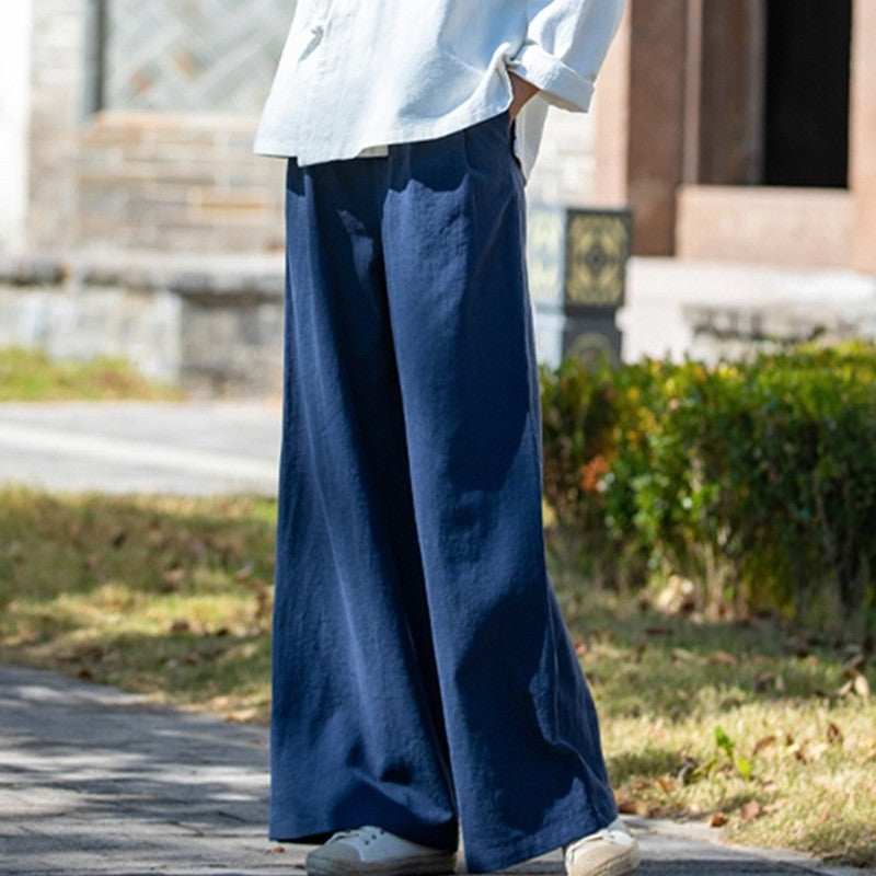 Versatile Casual Trousers in Solid Color