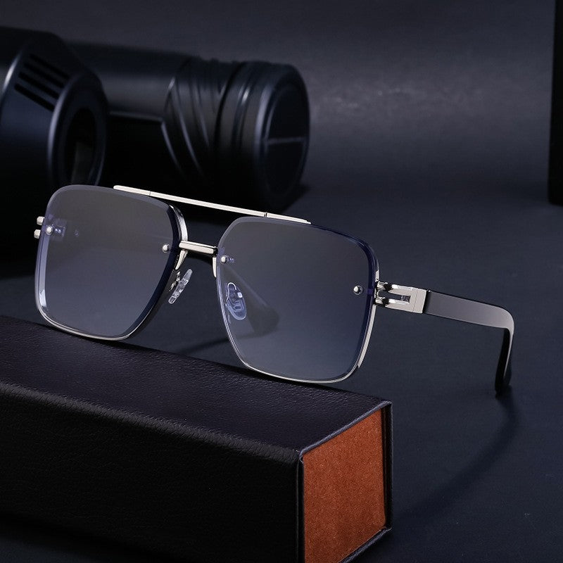 Fashionable Men's Double Beam Square Frame Sunglasses