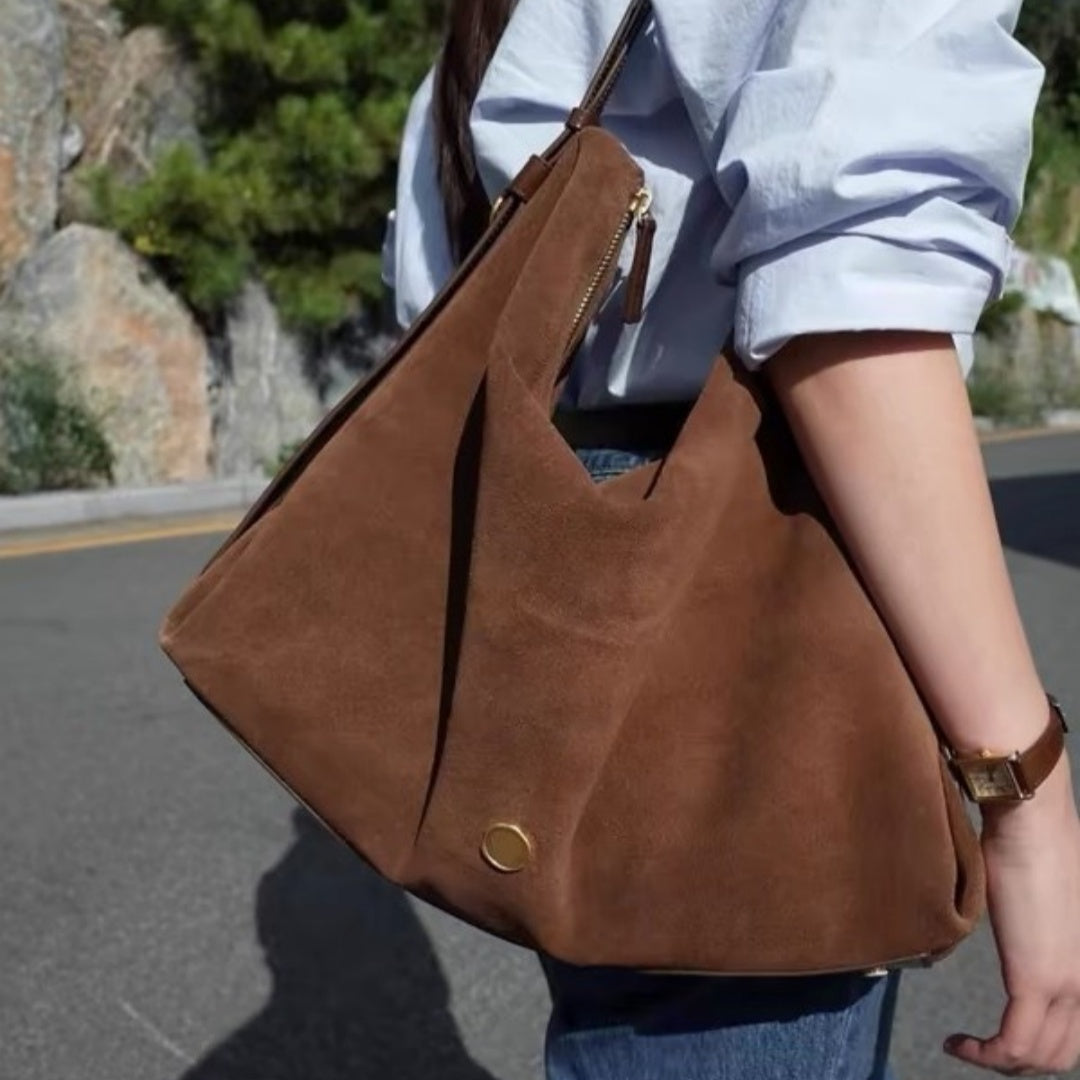 Matte Retro Commuter Tote Shoulder Bag