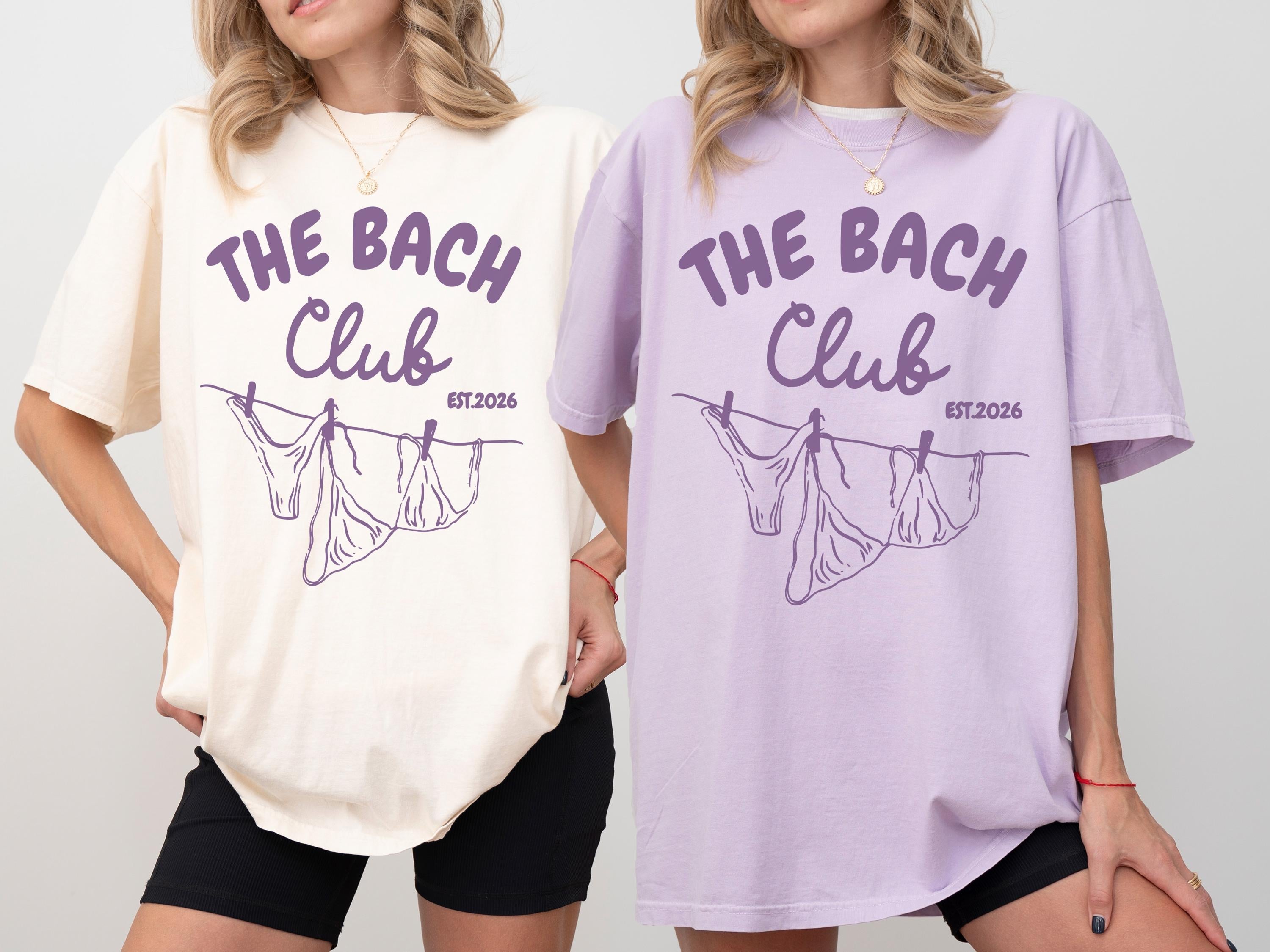 Custom Bach Club Bikini Doodle Comfort Colors Bachelorette Party T-Shirt
