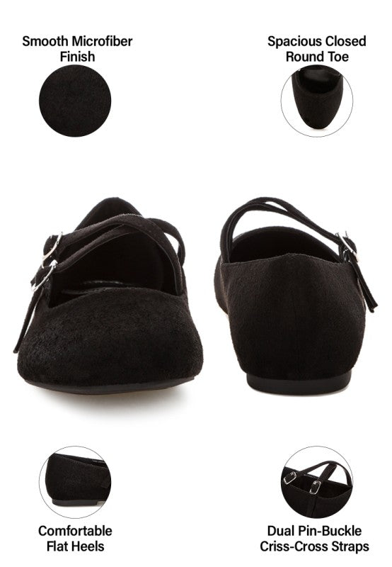Nayela Strappy Mary Jane Flats
