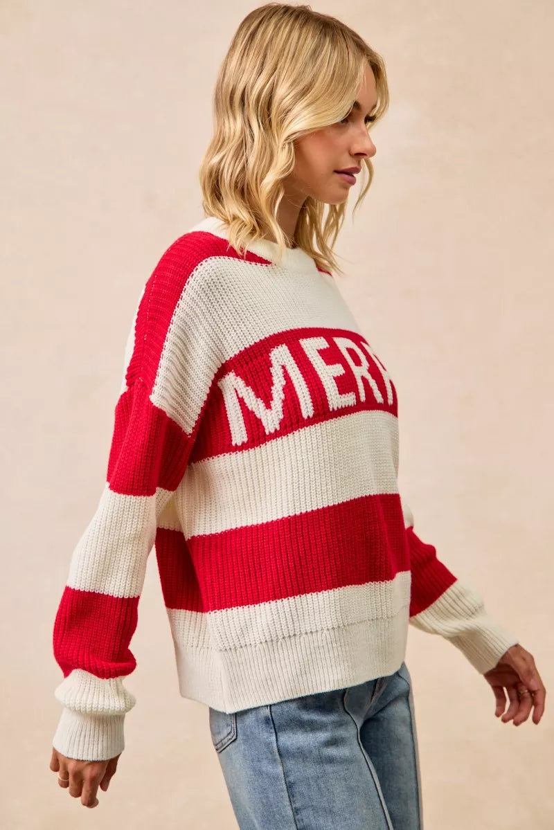 Christmas Merry Lettering Sweater