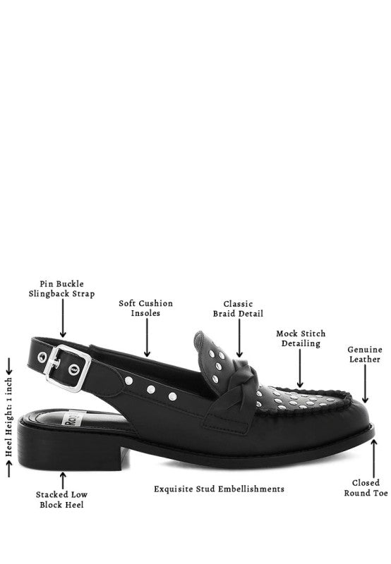 Remykin Braided Penny Strap Loafers