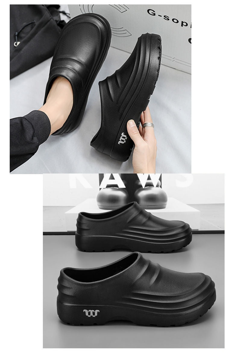 Professional Non-Slip Chef & Medical Work Shoes for Men - Waterproof EVA Comfort Footwear