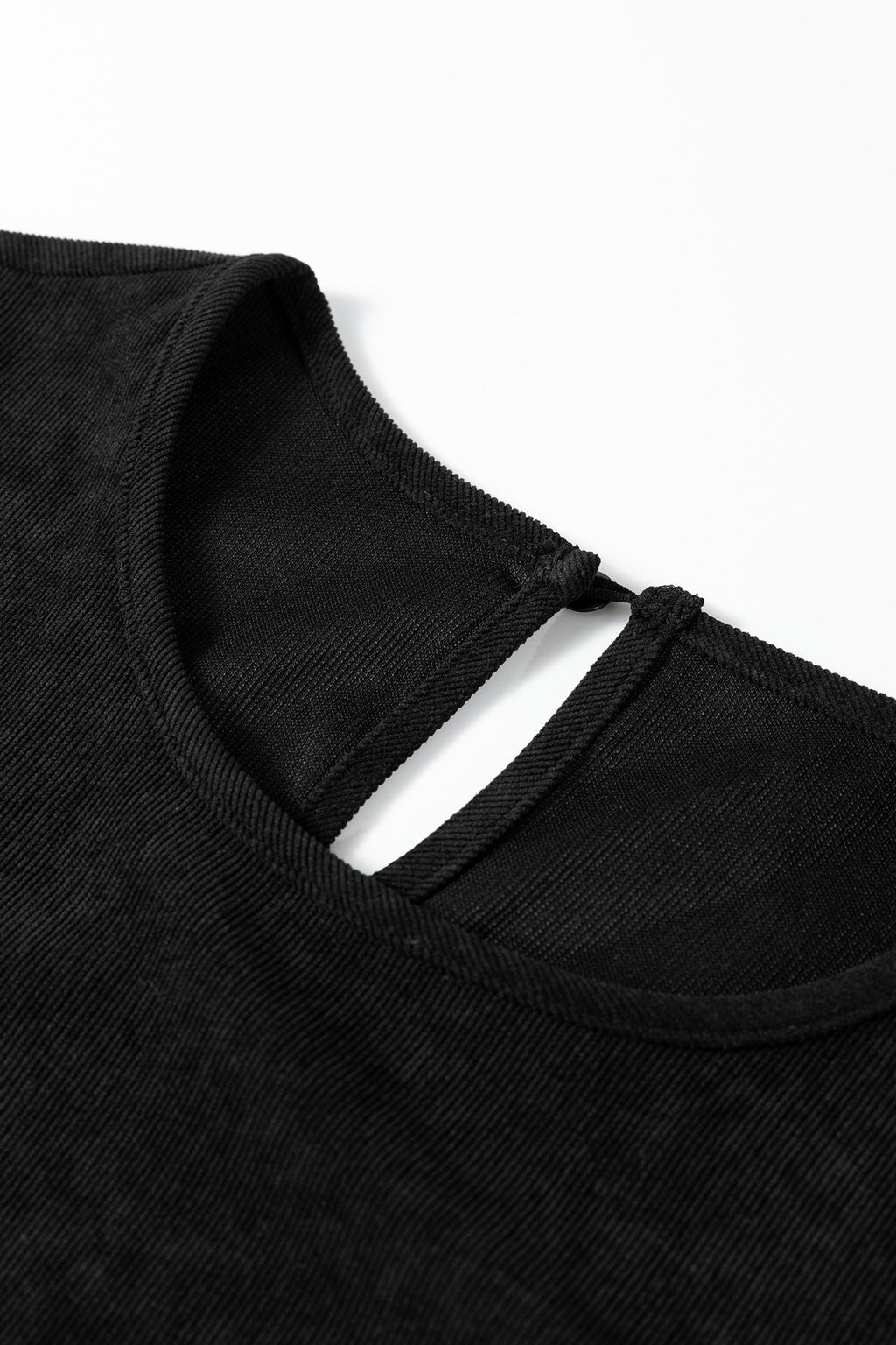 Black Lantern Sleeve Tiered Mini Dress