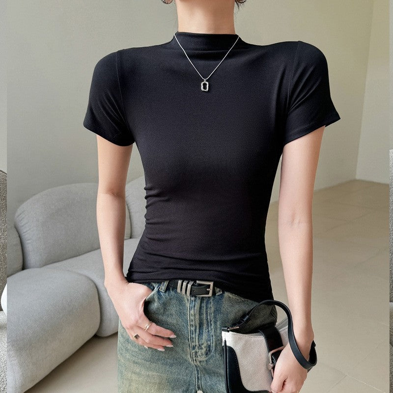Half High Neck Modal Underlay T-Shirt