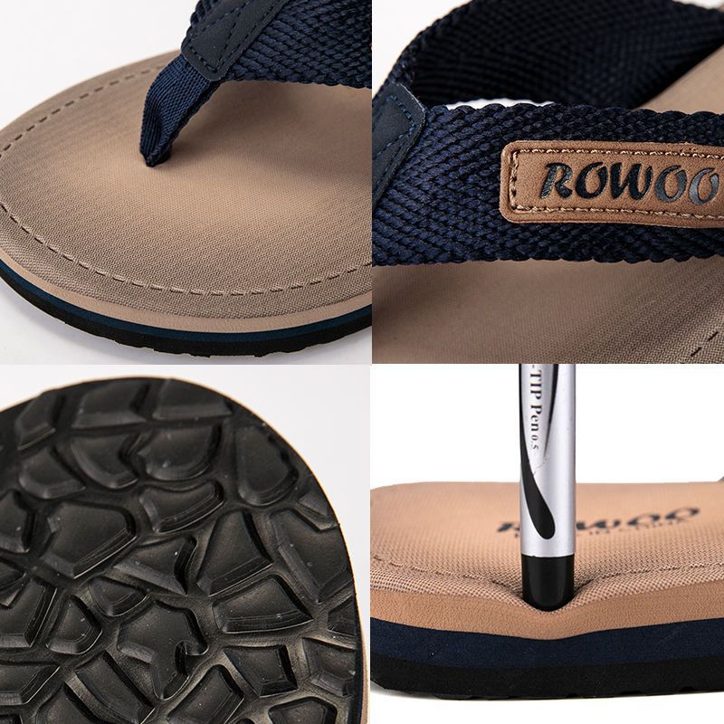 Men's Non-Slip Beach Sandals - Thick Sole Comfort Slides for Outdoor Wear