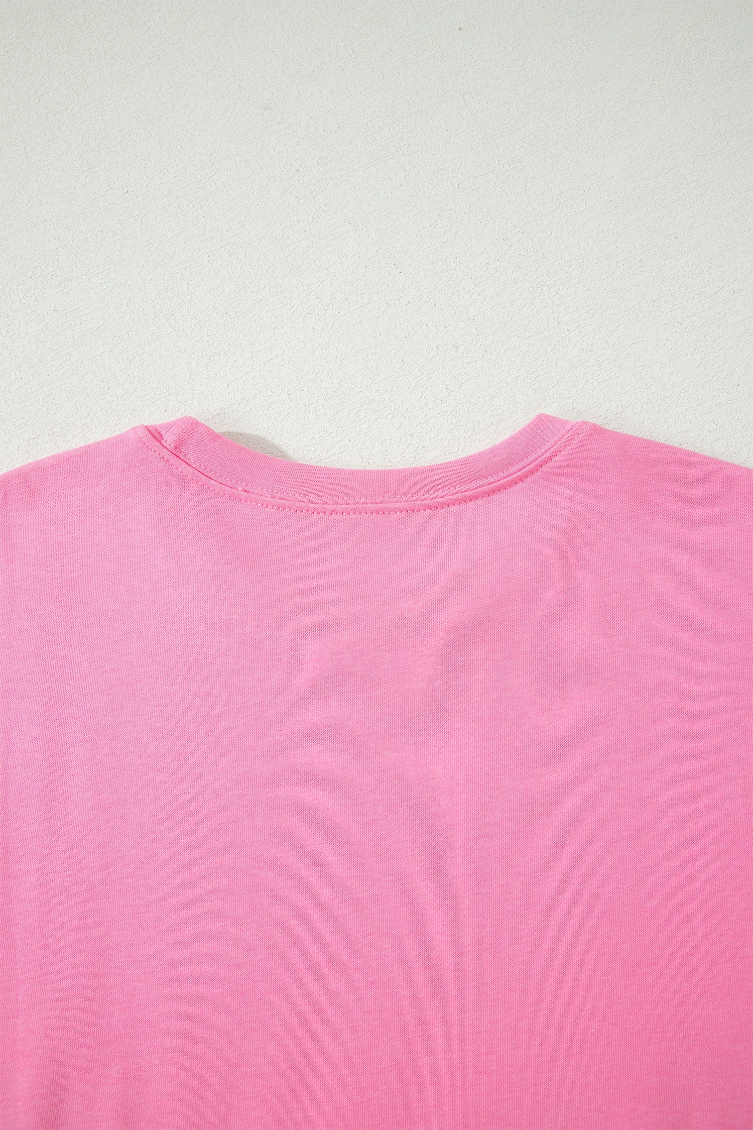 Sachet Pink Solid Cover Oversize Tee Pocketed Casual Pants 2pcs Outfit