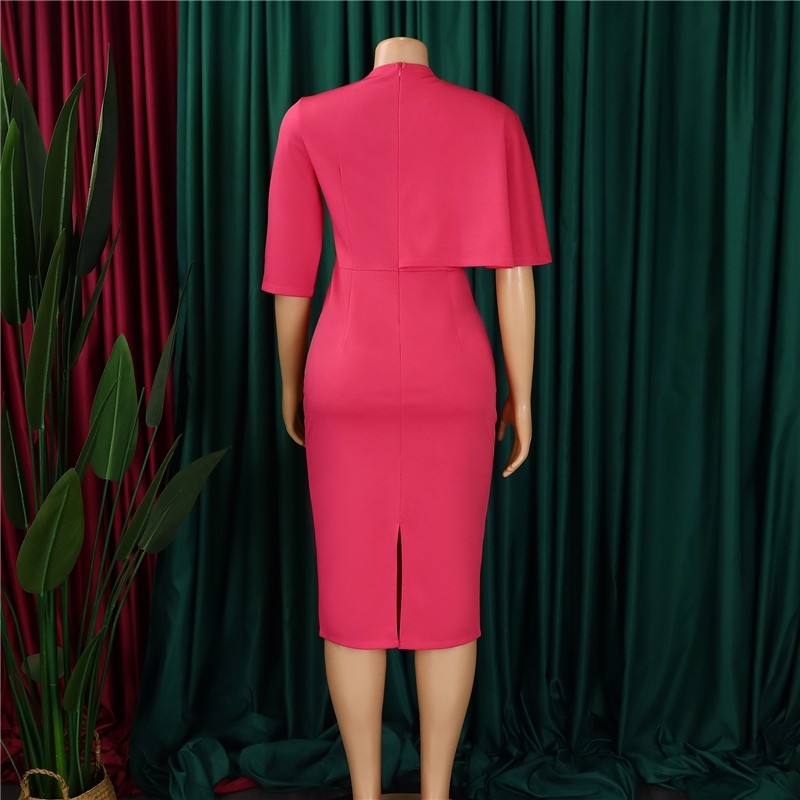 Professional Solid Color Bodycon Dress