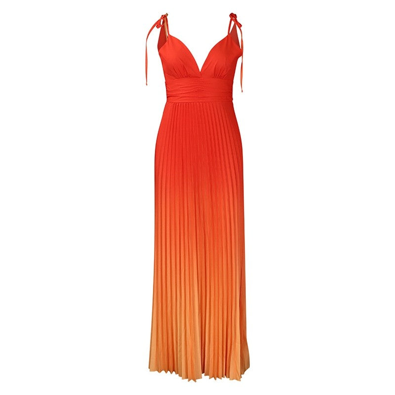Sure! Here is an optimized title for your clothing product in English:

"Ombre Spaghetti Strap Backless Maxi
