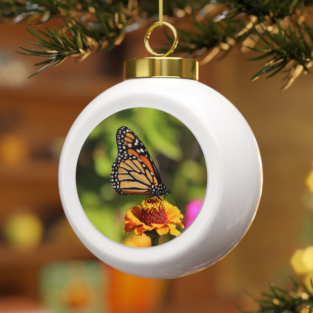 Monarch Butterfly - Christmas Ball Ornament