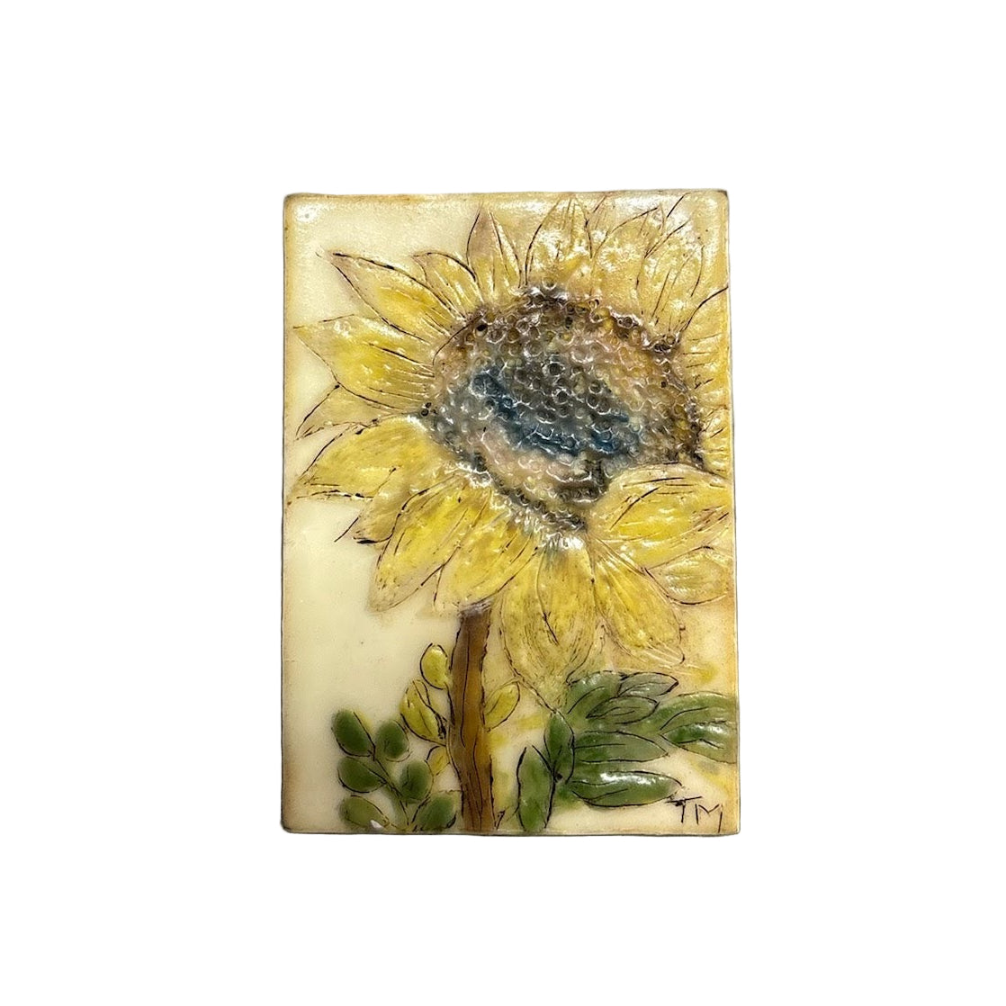 Trish McFerran Sunflower Encaustic Art