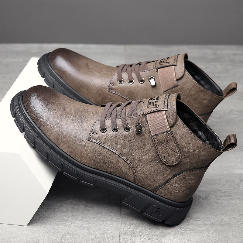 Men's Fleece-Lined High-Top Insulated Shoes | Non-Slip Rubber Sole | Warm Winter Sneakers