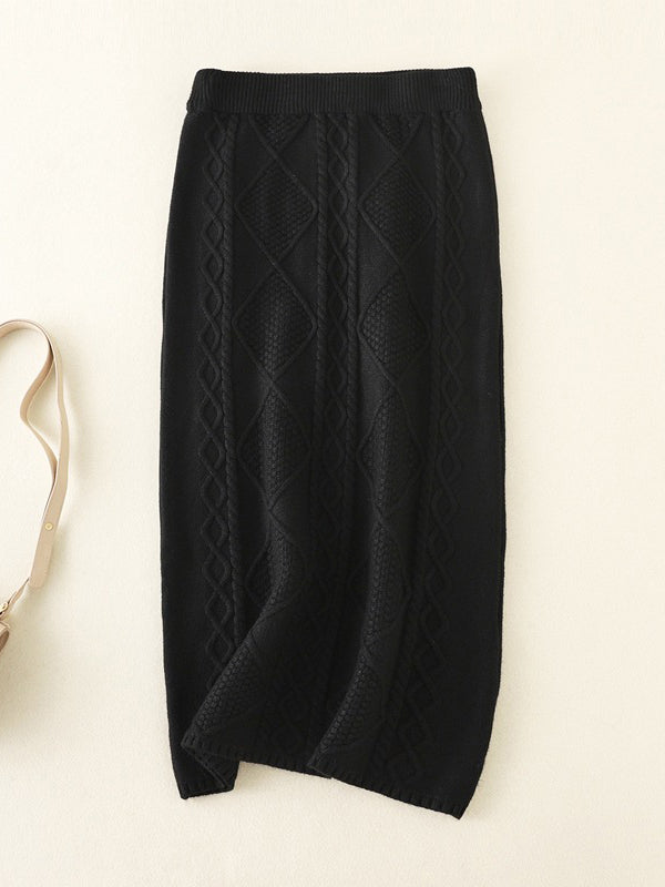 Casual Bodycon Solid Color Skirts Bottoms