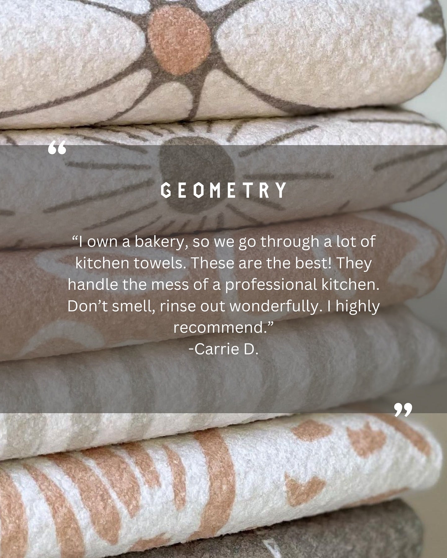 Shiny Ornaments Geometry Tea Towel