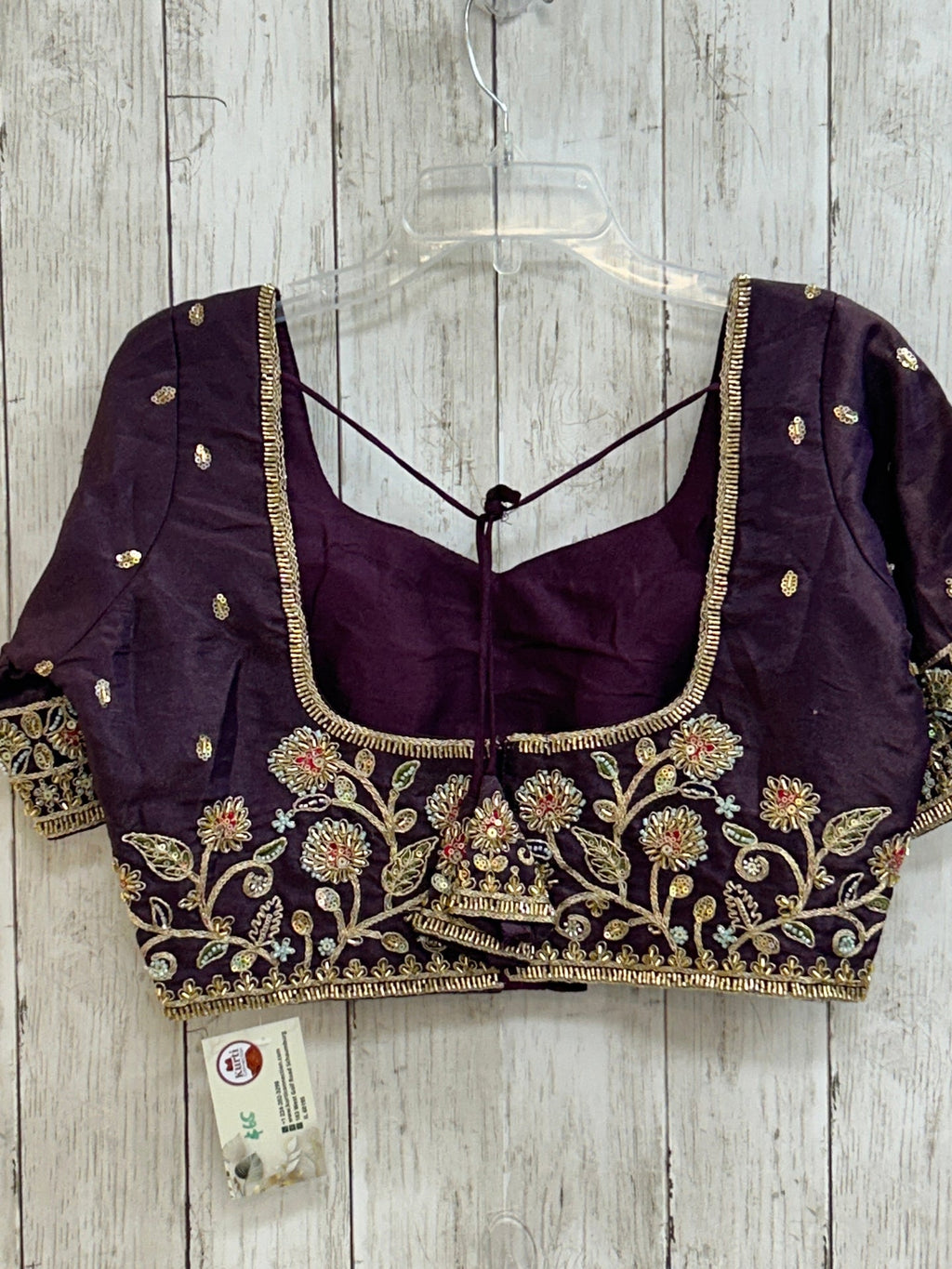 Dark purple tissue silk blouse