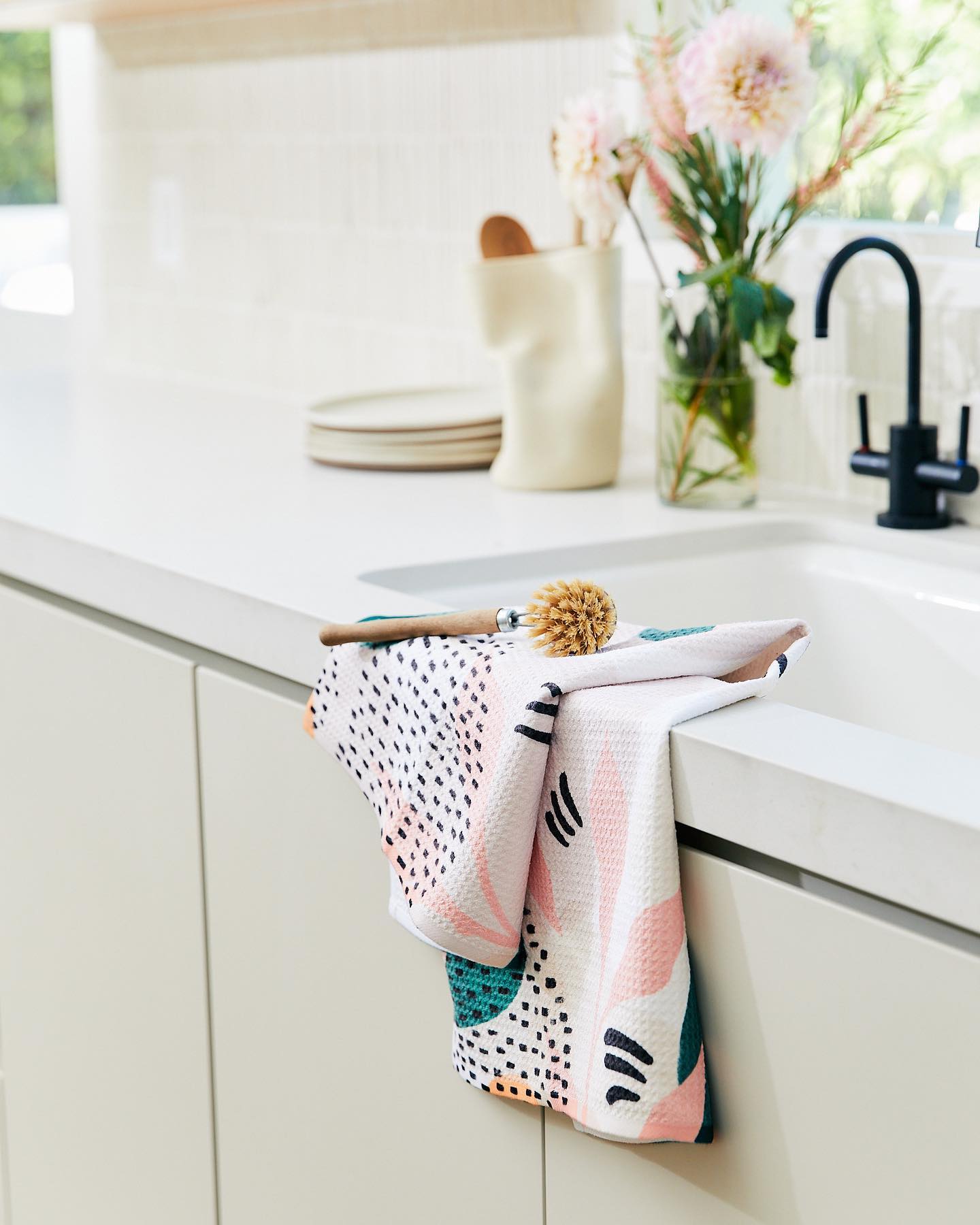 Ribbon & Cheer Geometry Tea Towel