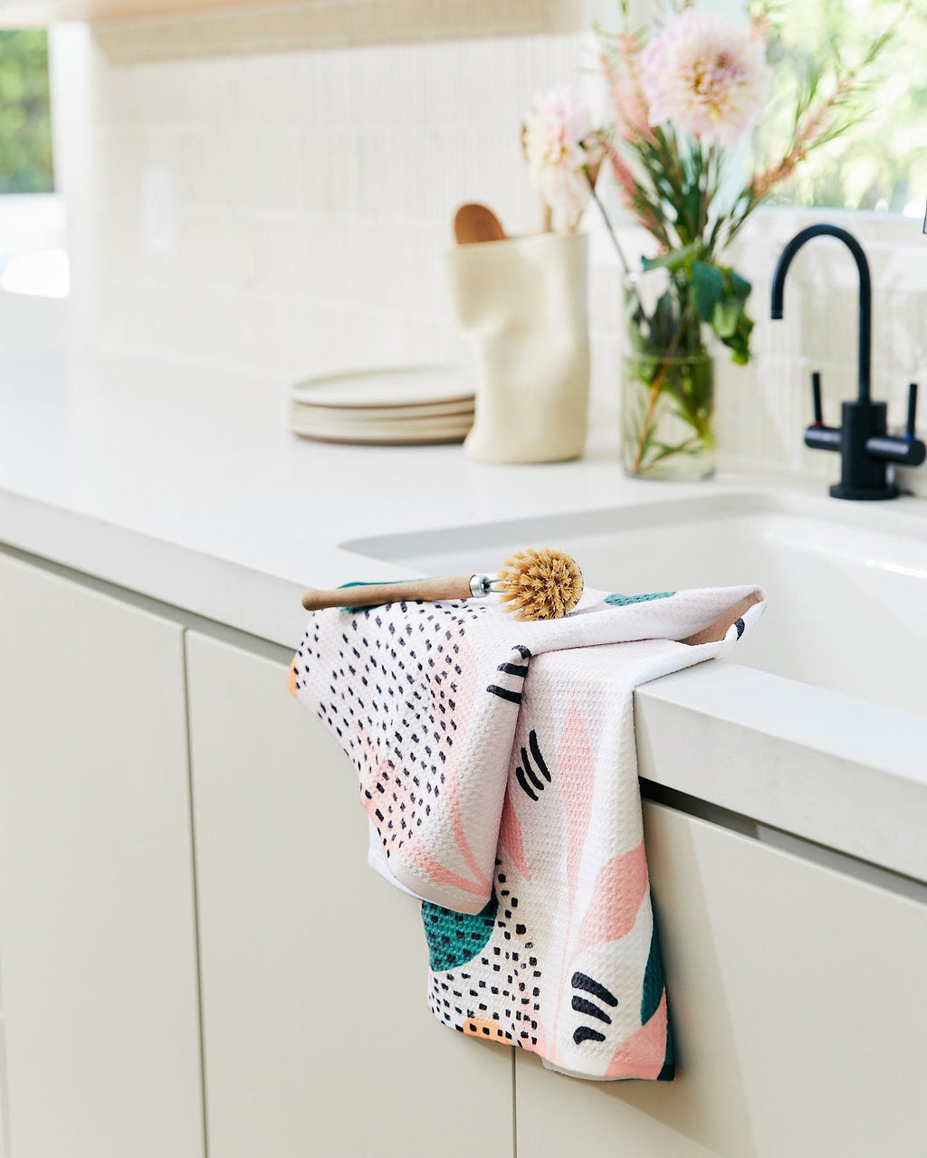 Fir Real Geometry Tea Towel