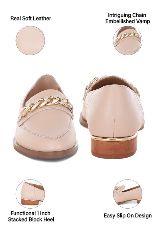 POLA Leather Horsebit Loafers