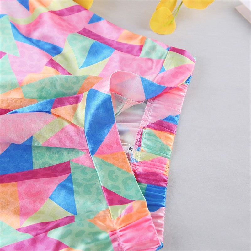 Printed Long Sleeve Shorts Pajama Set