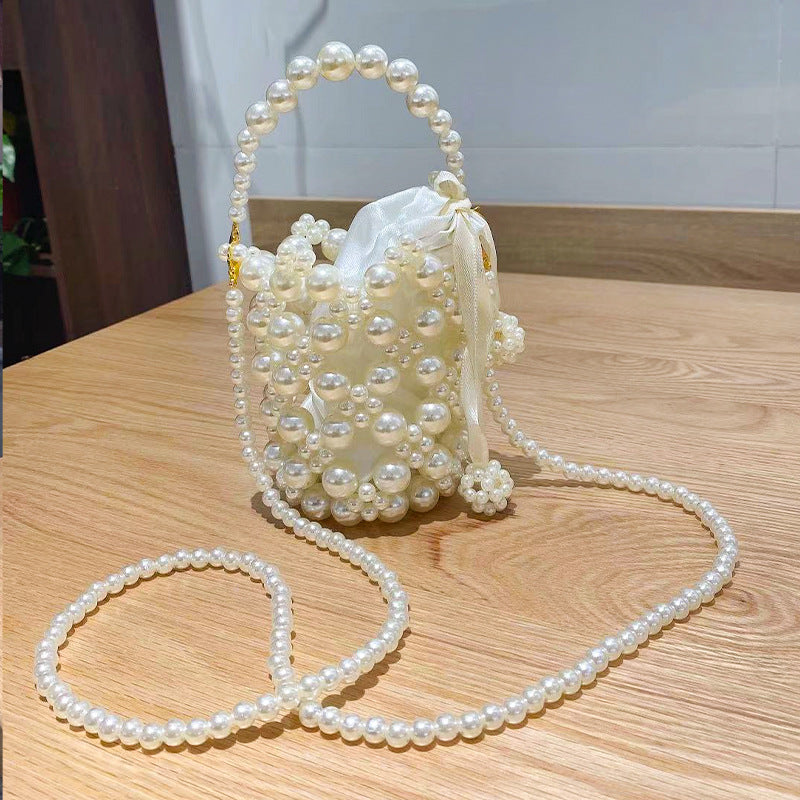Handwoven Pearl Crossbody Bag