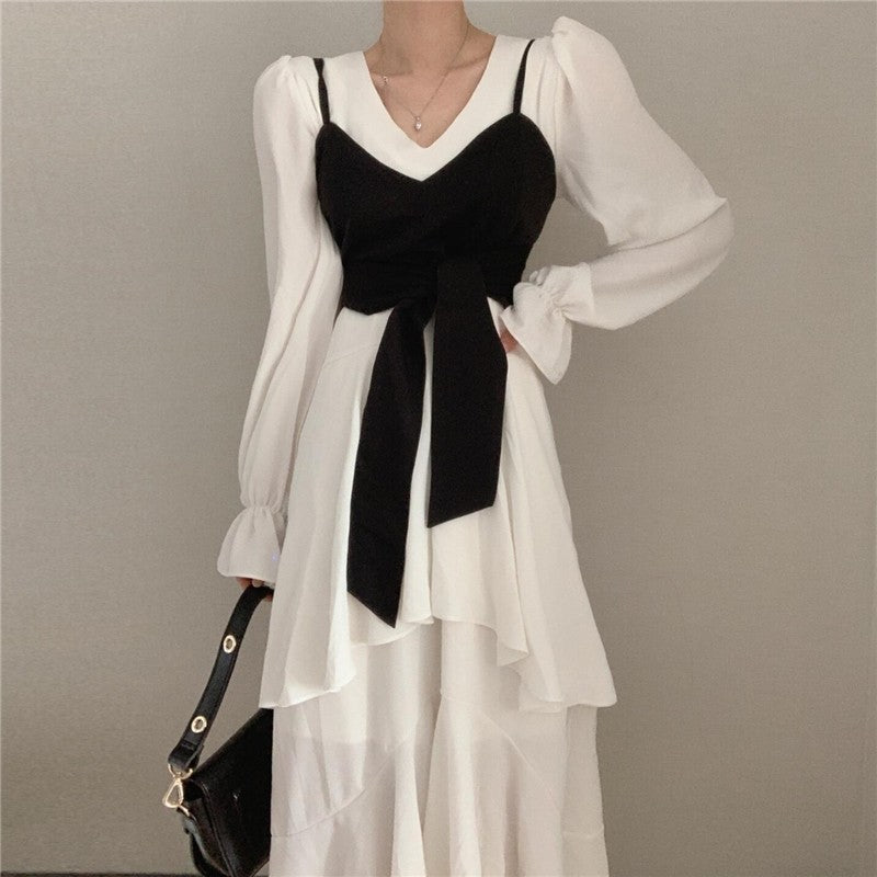 Strapless Dress Set with Waist Detail