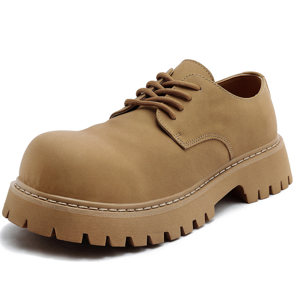 Men's British Style Height Increasing Leather Dress Shoes - Premium Derby Oxfords