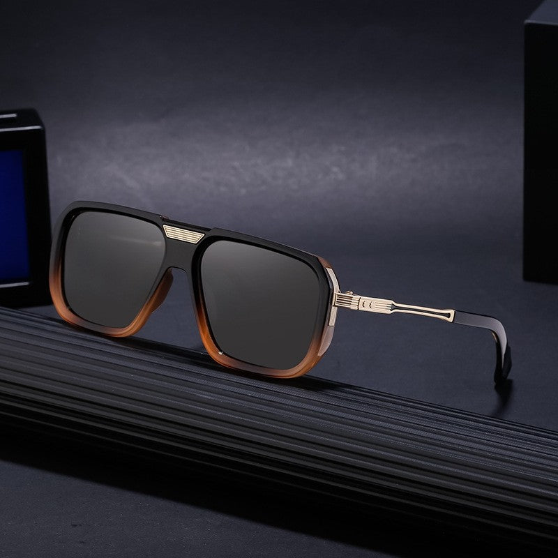 UV400 Sun Protection Retro Square Frame Outdoor Driving Eyewear Sunglasses